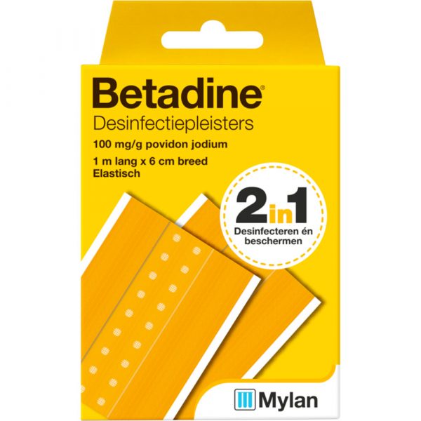 2x Betadine Desinfectiepleisters 1 m x 6 cm