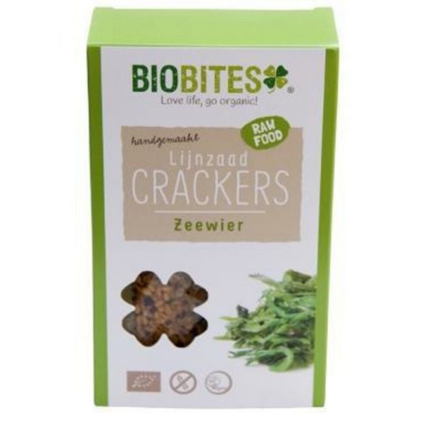 3x Biobites Crackers Raw Zeewier Bio 2 stuks