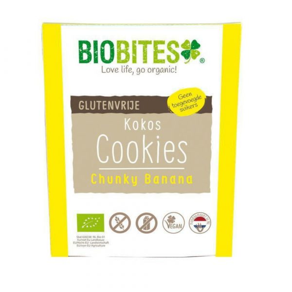 3x Biobites Kokos Cookies Banaan Bio 65 gr