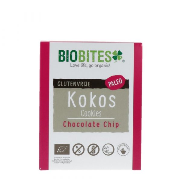 3x Biobites Kokosbite Choco Glutenvrij Bio 65 gr