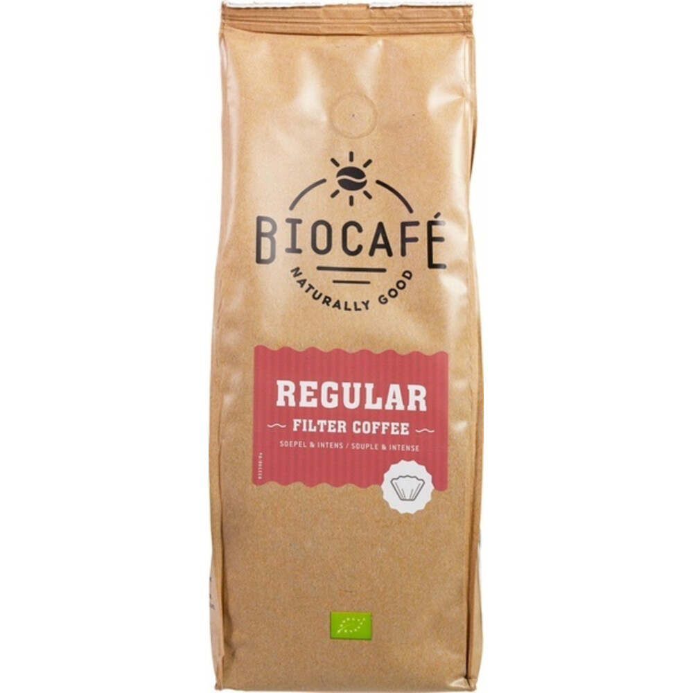 3x Biocafe Filterkoffie Regular Biologisch 500 gr