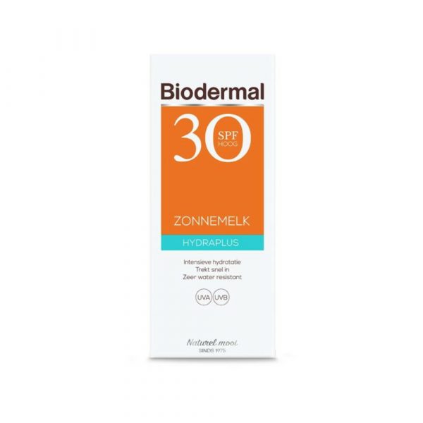 3x Biodermal Hydraplus Zonnemelk SPF 30 200 ml