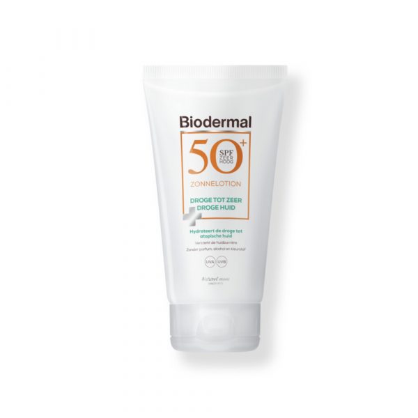 2x Biodermal SPF 50 Zonnelotion Droge Huid 150 ml