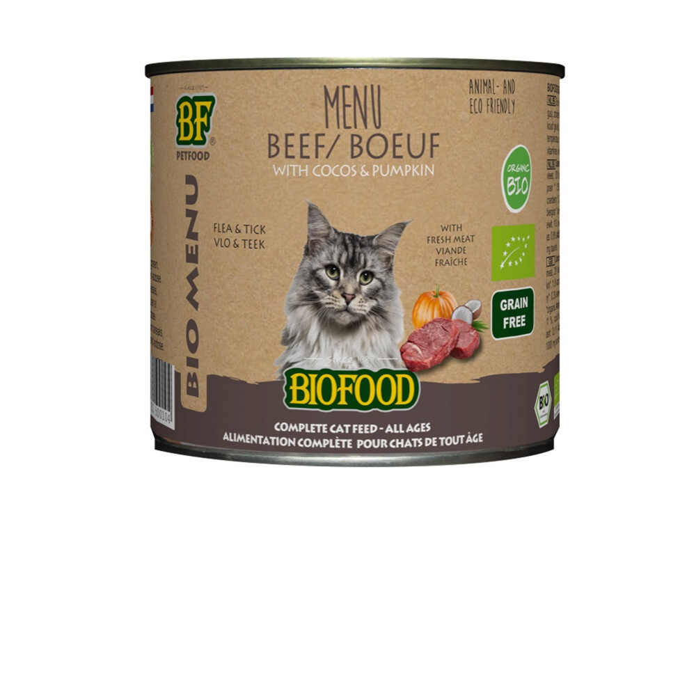 12x Biofood Kat Organic Rund Menu 200 gr