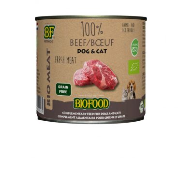 12x Biofood Organic Hond en Kat 100% Rund 200 gr