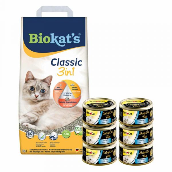 Biokat's Classic&GimCat ShinyCat Filet Tonijn Pakket