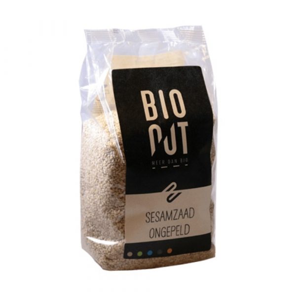 6x Bionut Biologisch Sesamzaad Ongepeld 500 gr