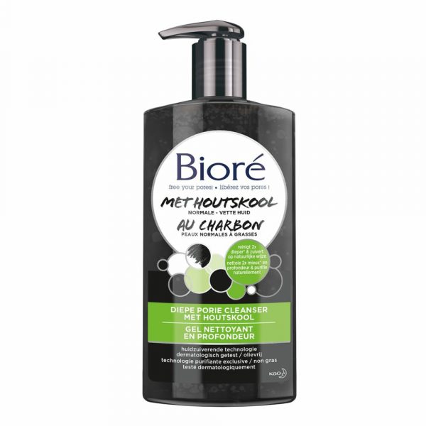 4x Bioré Houtskool Diepe porie cleanser 200 ml