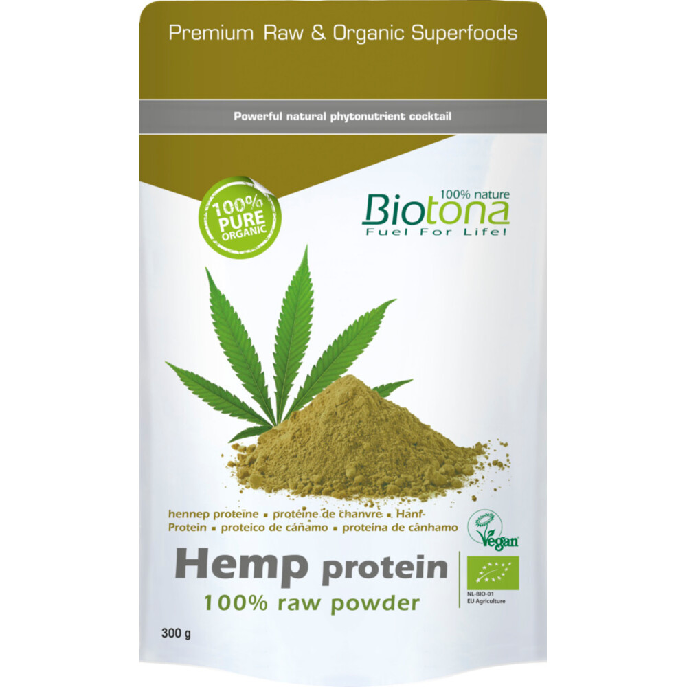 6x Biotona Hemp Protein Raw 300 gr