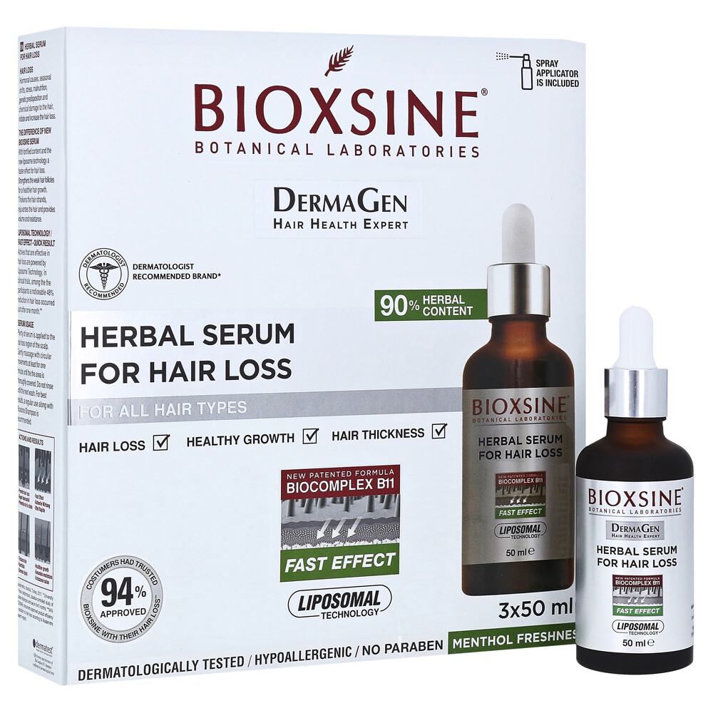 Bioxsine Serum Tegen Haarverlies 3 x 50 ml