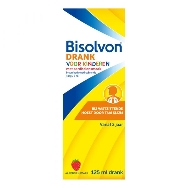 Bisolvon Drank voor Kinderen Aardbeiensmaak 125 ml