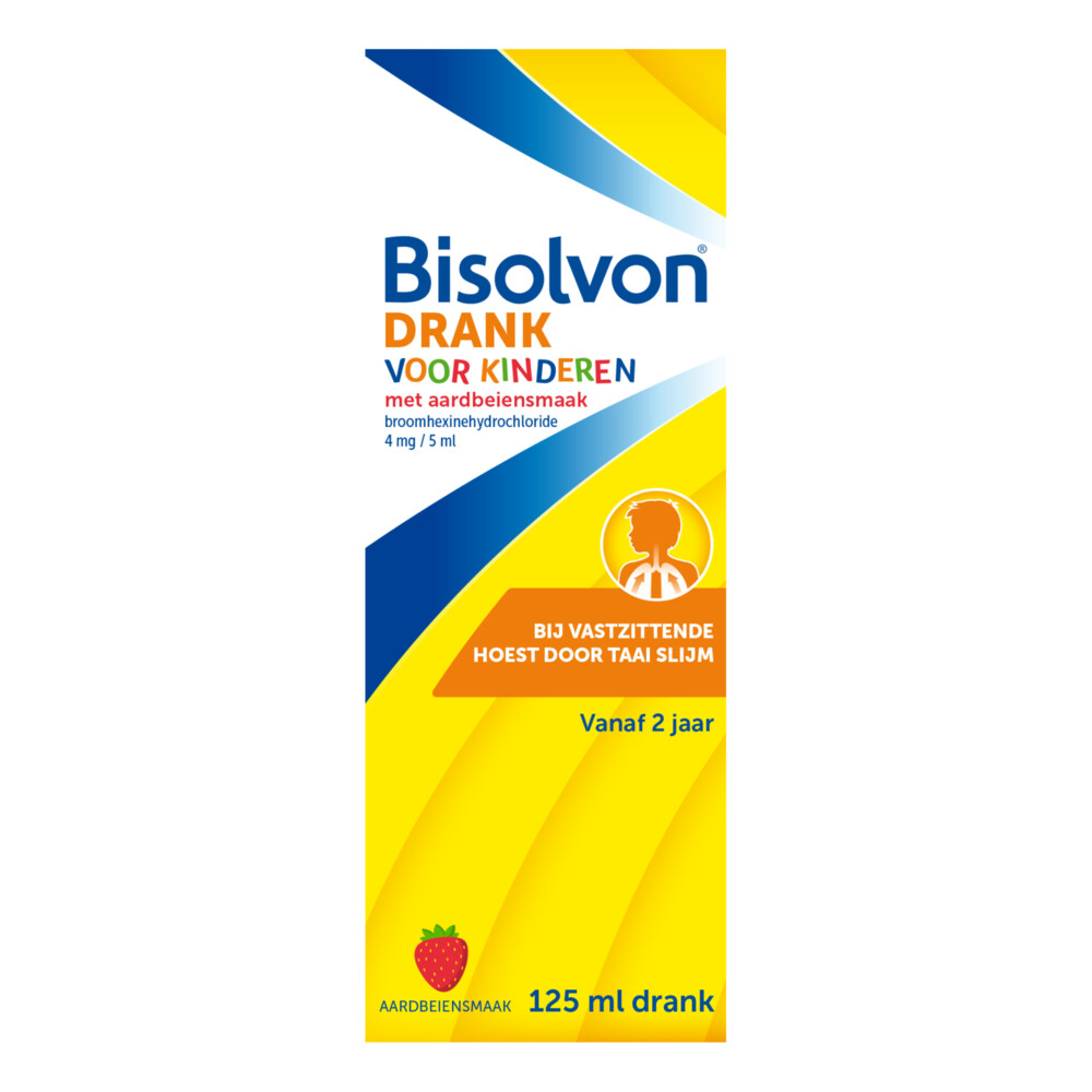 Bisolvon Drank voor Kinderen Aardbeiensmaak 125 ml