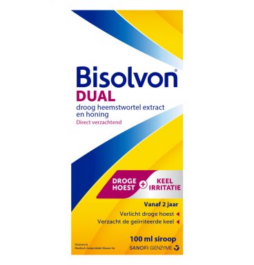 Bisolvon Dual Droge Hoest Keelirritatie Siroop 100 ml