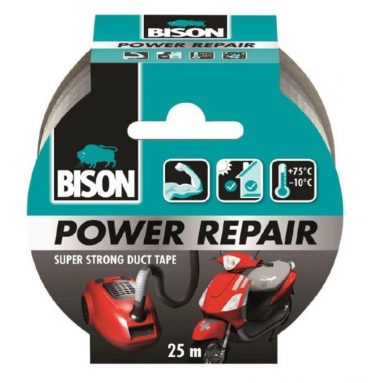 6x Bison Tape Power Repair Grijs 25 m