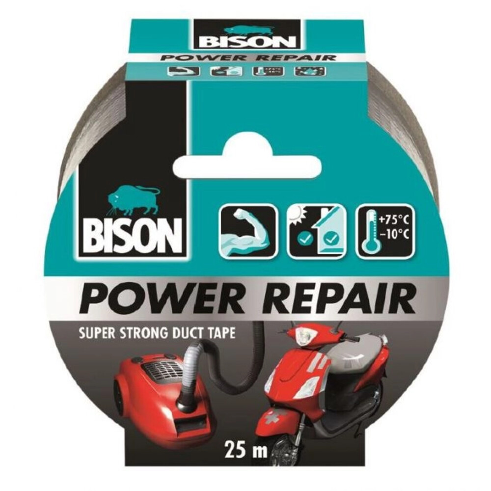 6x Bison Tape Power Repair Grijs 25 m