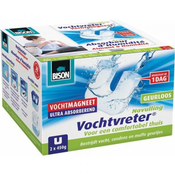 6x Bison Vochtvreter Ambiance Magneet Neutraal 2 x 450 gr