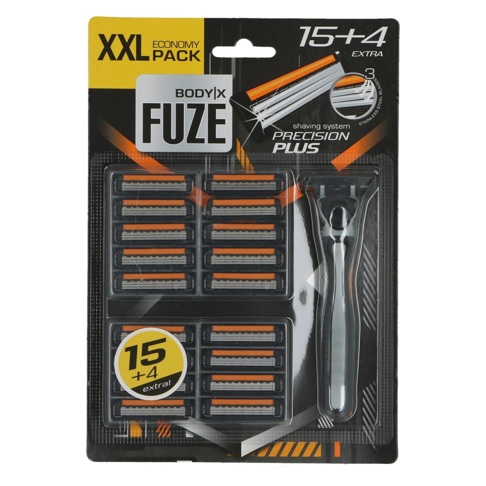 Body-X Fuze Scheermesjes Triple Blades Up 15 + 4 stuks