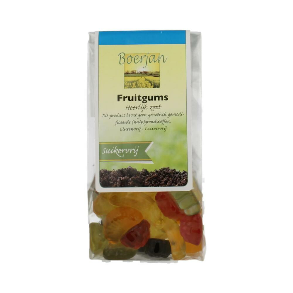 3x Boerjan Mini Fruitgums Suikervrij 110 gr