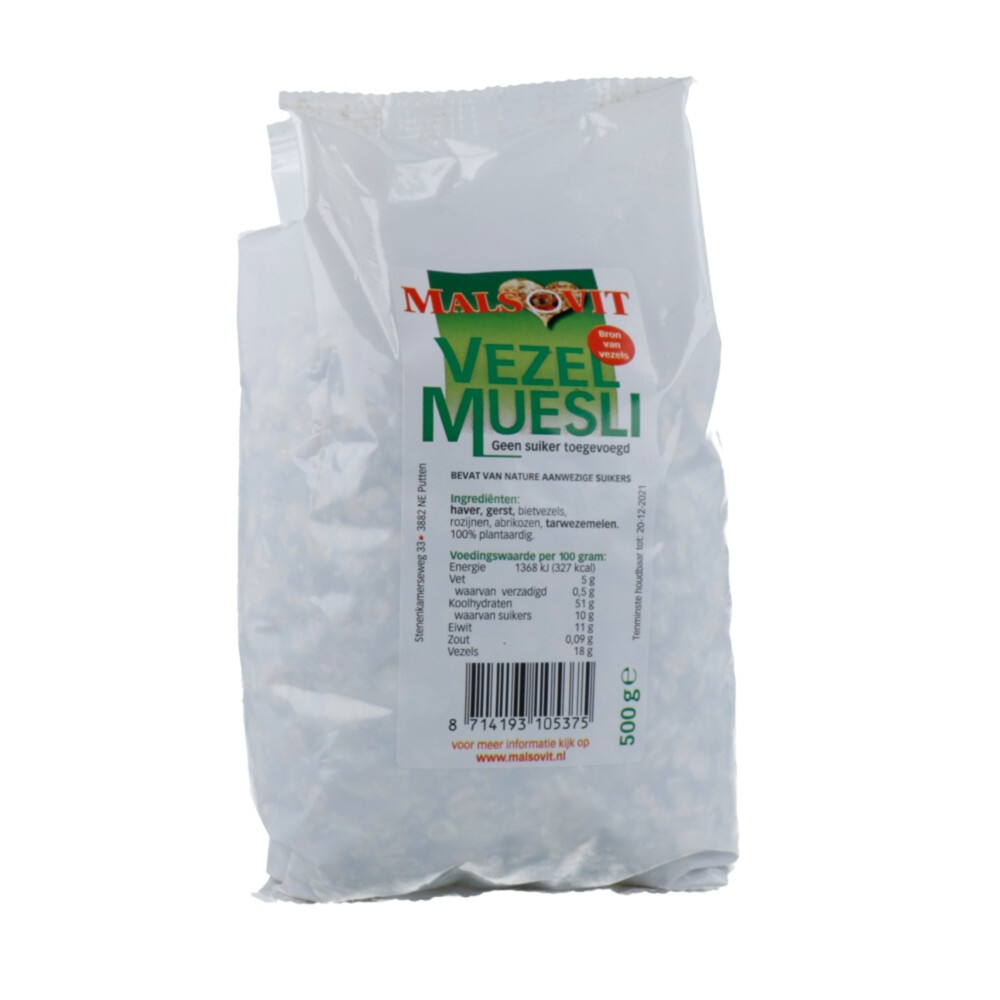 3x Boerjan Vezel Muesli 500 gr