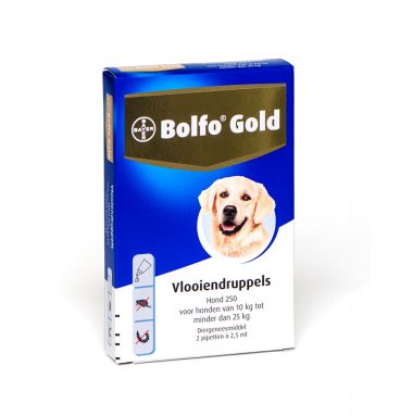 Bolfo Gold Anti Vlooiendruppels Hond 10 - 25 kg 2 pipetten