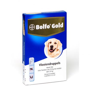 Bolfo Gold Anti Vlooiendruppels Hond 10 - 25 kg 4 pipetten