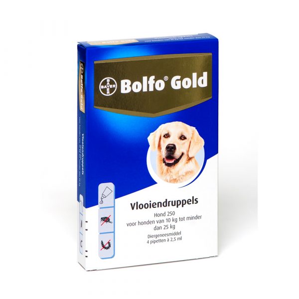 Bolfo Gold Anti Vlooiendruppels Hond 10 - 25 kg 4 pipetten