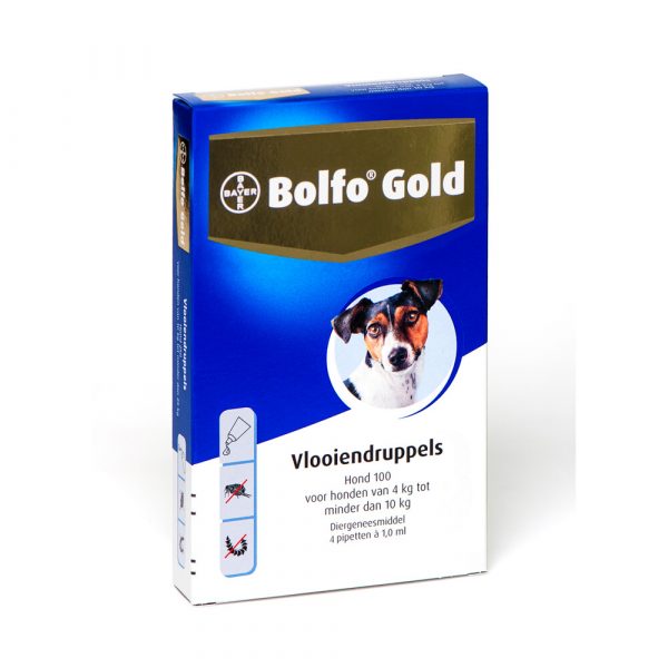 Bolfo Gold Anti Vlooiendruppels Hond 4 - 10 kg 4 pipetten