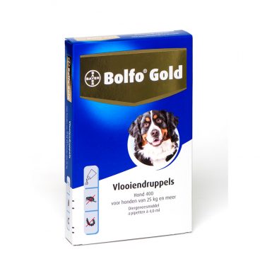 Bolfo Gold Anti Vlooiendruppels Hond vanaf 25 kg 4 pipetten