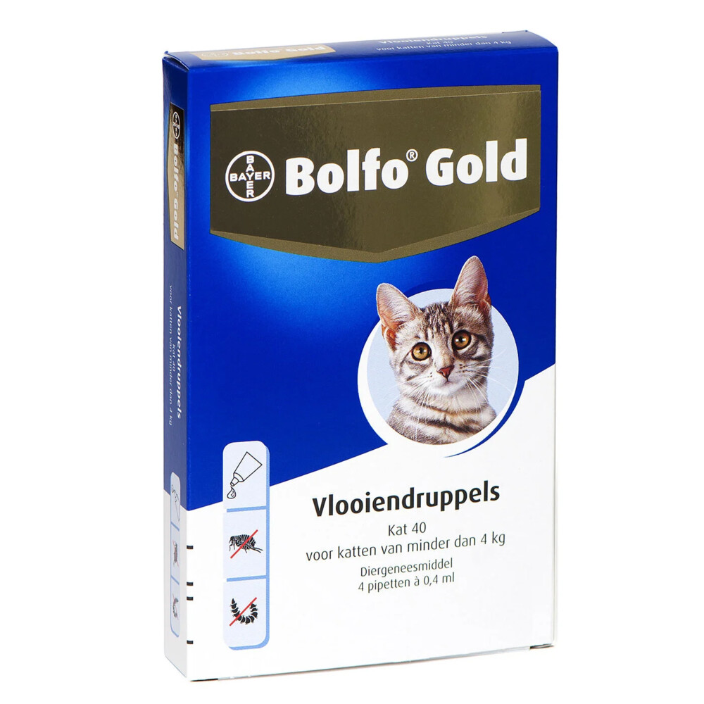 Bolfo Gold Anti Vlooiendruppels Kat vanaf 1 kg 4 pipetten