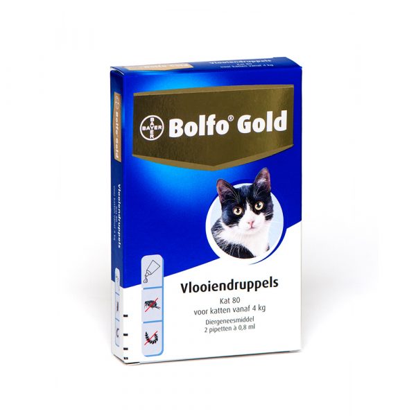 Bolfo Gold Anti Vlooiendruppels Kat vanaf 4 kg 2 pipetten