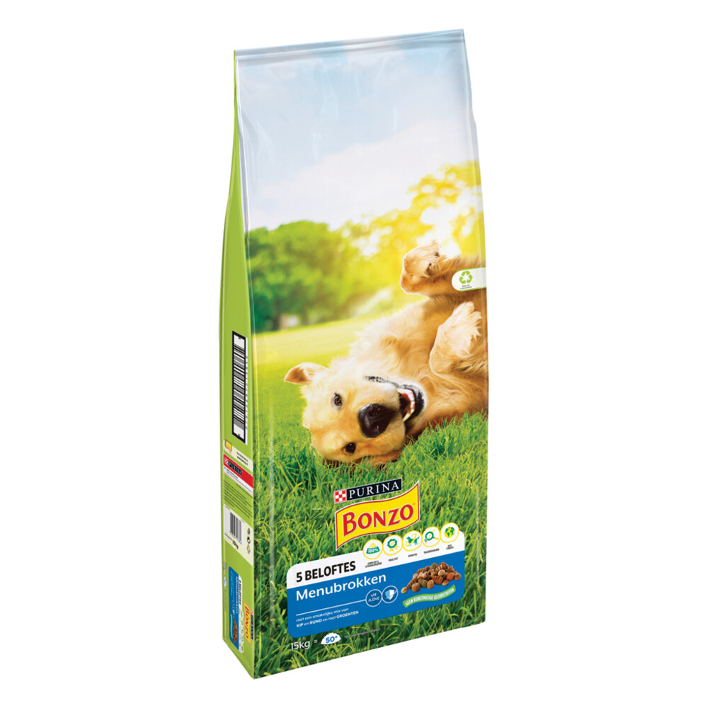 Bonzo Droogvoer Adult Menubrokken Kip 15 kg