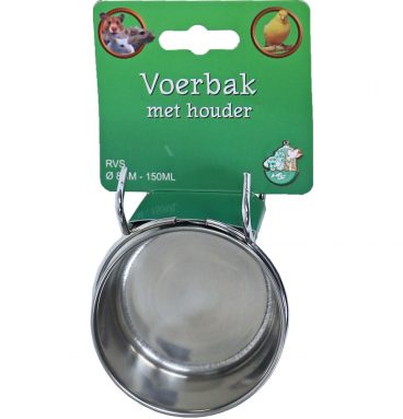 Boon Rvs Voerbak met Houder Universeel 150 ml