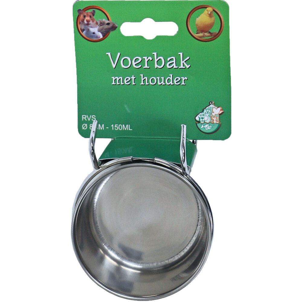 Boon Rvs Voerbak met Houder Universeel 150 ml