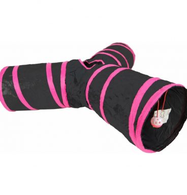 Boon Speeltunnel Nylon Y-Model Zwart - Roze 85 x 25 cm