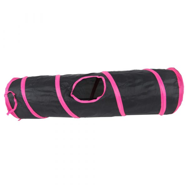 Boon Speeltunnel Nylon Zwart - Roze 85 x 25 cm