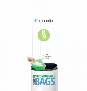 Brabantia Vuilniszakken Bio-Bak in Twin Bin 10 liter Type K 10 stuks