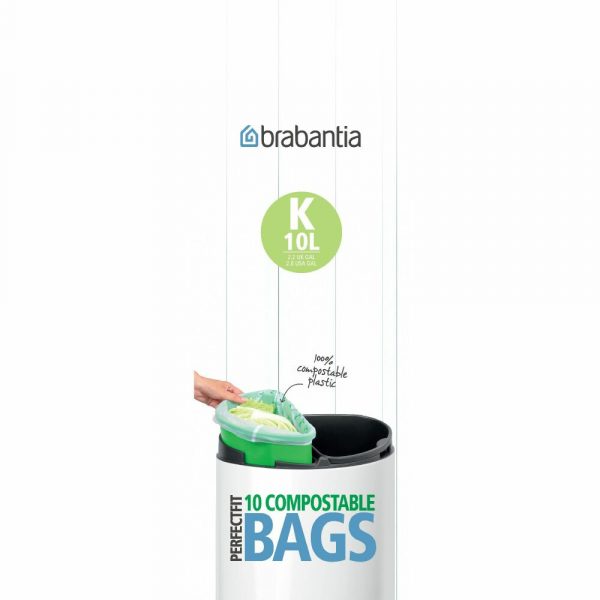 Brabantia Vuilniszakken Bio-Bak in Twin Bin 10 liter Type K 10 stuks