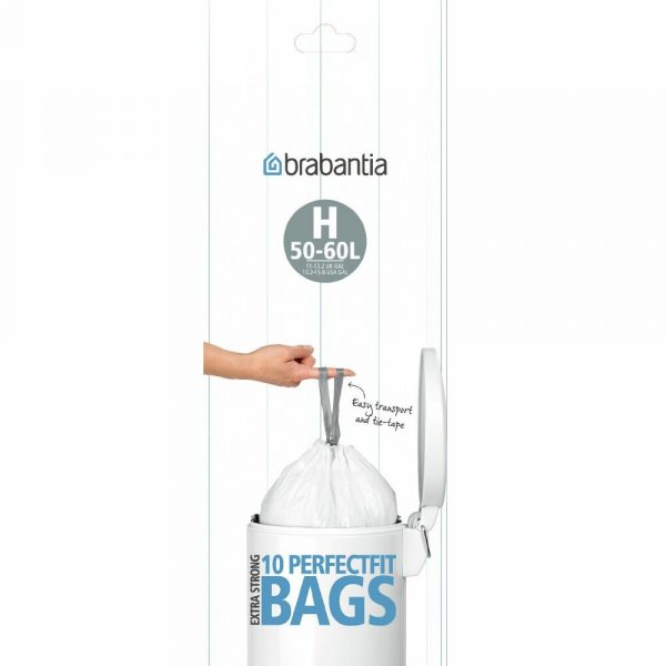 Brabantia Vuilniszakken met Trekbandsluiting 50-60 liter Type H 10 stuks