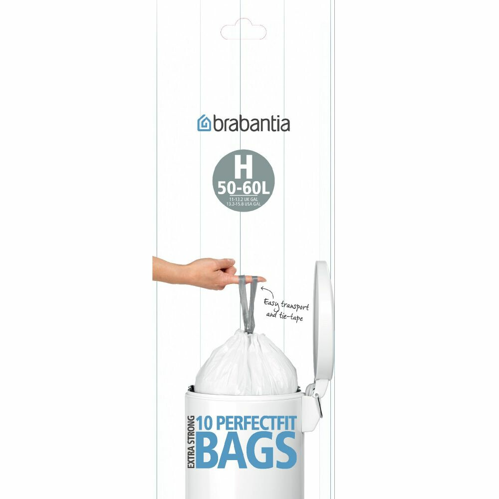 Brabantia Vuilniszakken met Trekbandsluiting 50-60 liter Type H 10 stuks