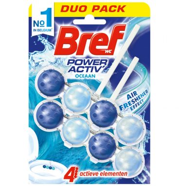 10x Bref Toiletblok Power Activ Oceaan 2 stuks