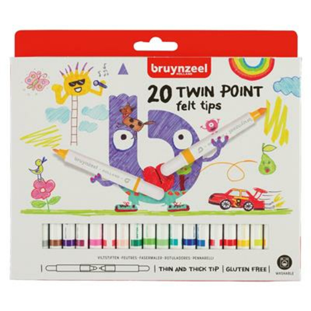 Bruynzeel Viltstiften Twin Point 5+ 20st