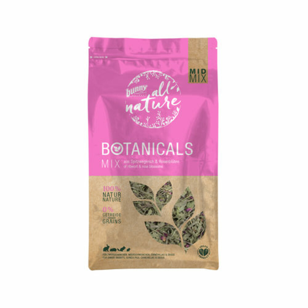 Bunny Nature Botanicals Konijnensnack Weegbree - Rozenbloesem 120gr