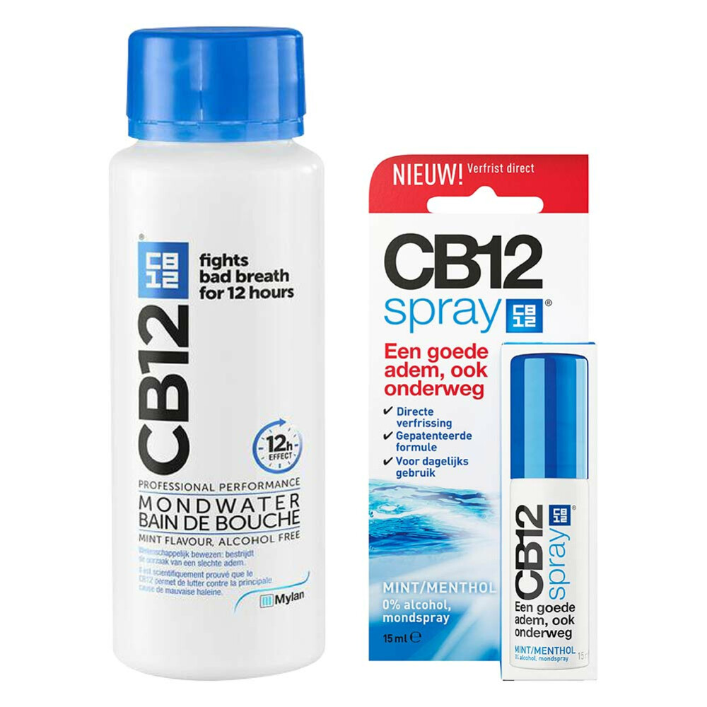 CB12 Original Mondwater + CB12 Mondspray Pakket