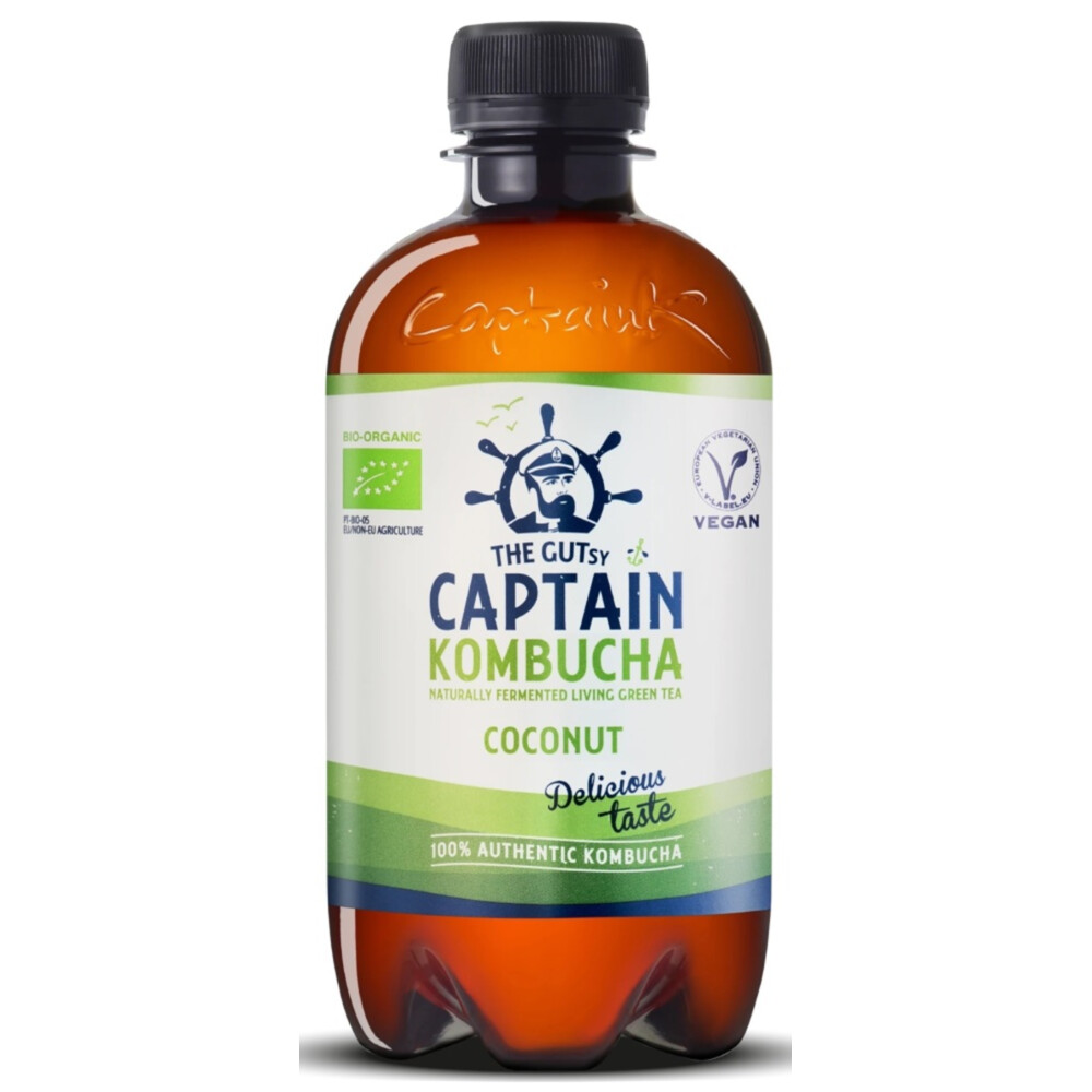 3x Captain Kombucha Coconut Biologisch 400 ml