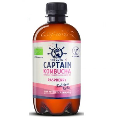 3x Captain Kombucha Framboos Biologisch 400 ml