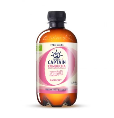 3x Captain Kombucha Zero Sugar Framboos Biologisch 400 ml