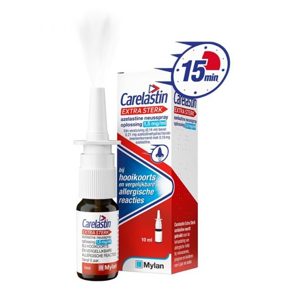 Carelastin Extra Sterk Azelastine Neusspray bij Hooikoorts 10 ml