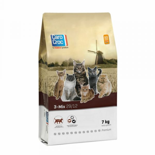 CaroCroc Kattenvoer 3-mix 7 kg