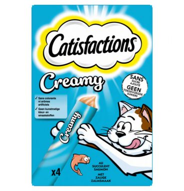 Catisfactions Kattensnack Zalm Creamy 4 x 10 gr