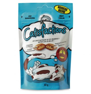 6x Catisfactions Kattensnoepjes Zalm 60 gr